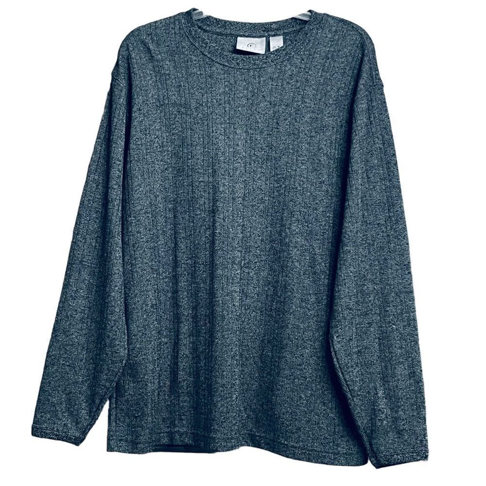 Farah Gray Knitted Crew NecklineLong Sleeve Men’s Pullover Sweater Sz M